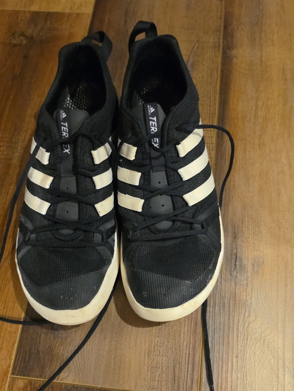 adidas Terrex Black and Cream Men’s Trail Sneakers